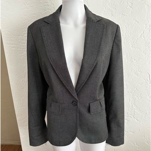 WHBM black speckled fitted shirt blazer